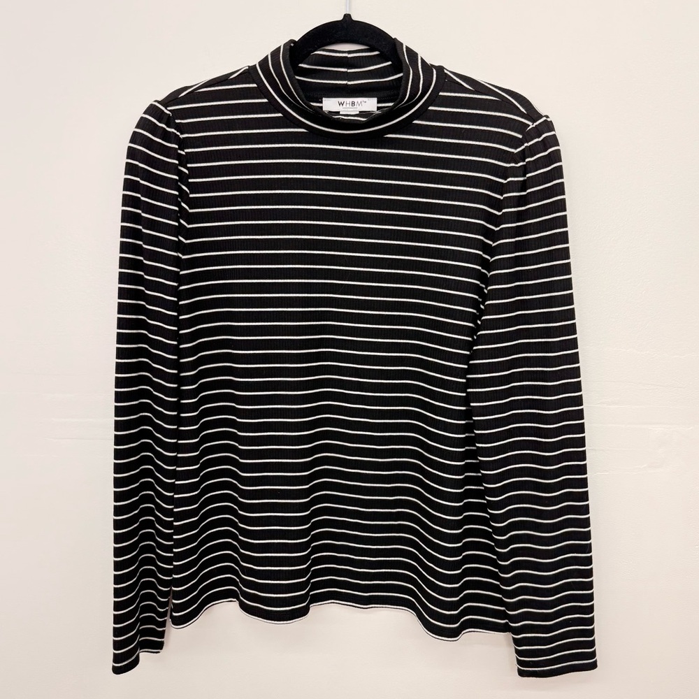 White House Black Market Striped Long Sleeve Top V19
